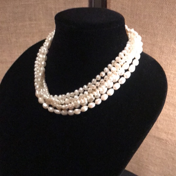 Fresh Water 5 Strand Pearls - Picture 2 of 9